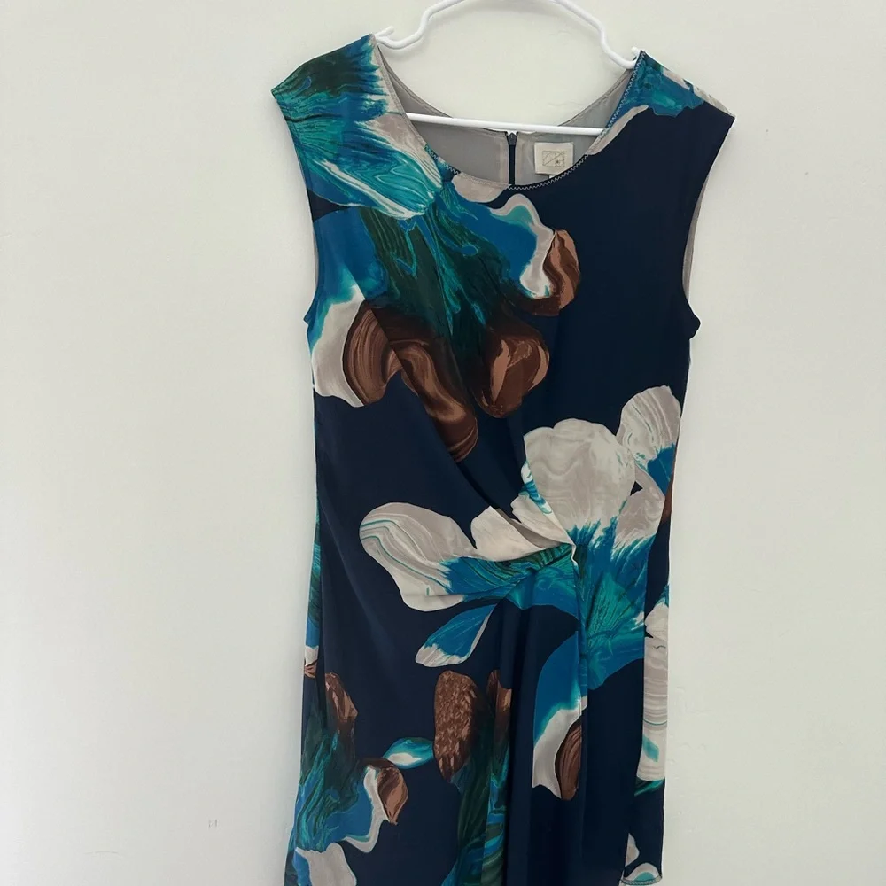 ANTHROPOLOGIE COQUILLE Silk Asymmetrical Dress 6 - Picture 2 of 14